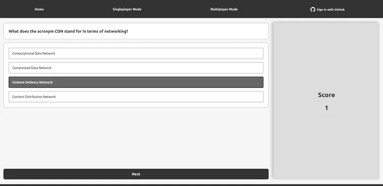 Multiplayer Quiz WebApp